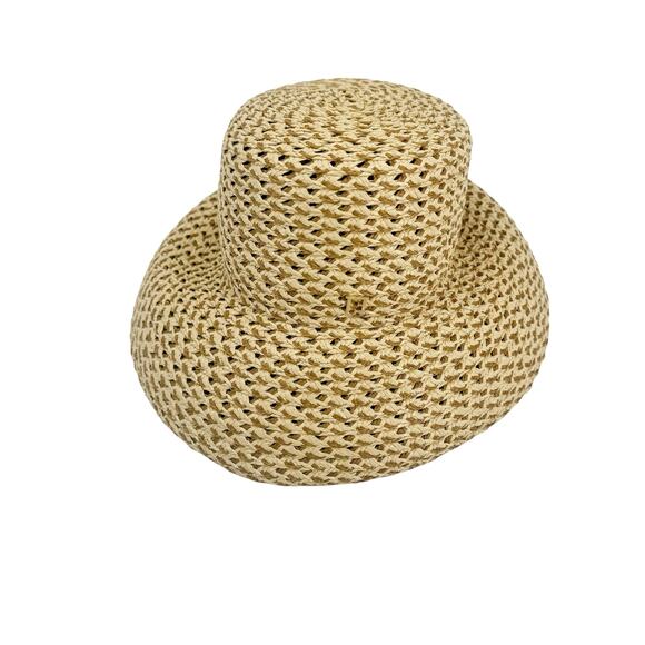 Eric Javits Squishee Mita Sun Hat in Peanut Tan One Size NWT - Picture 5 of 10